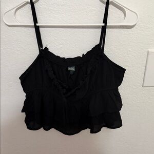 Wild Fable Black Ruffled Camisole